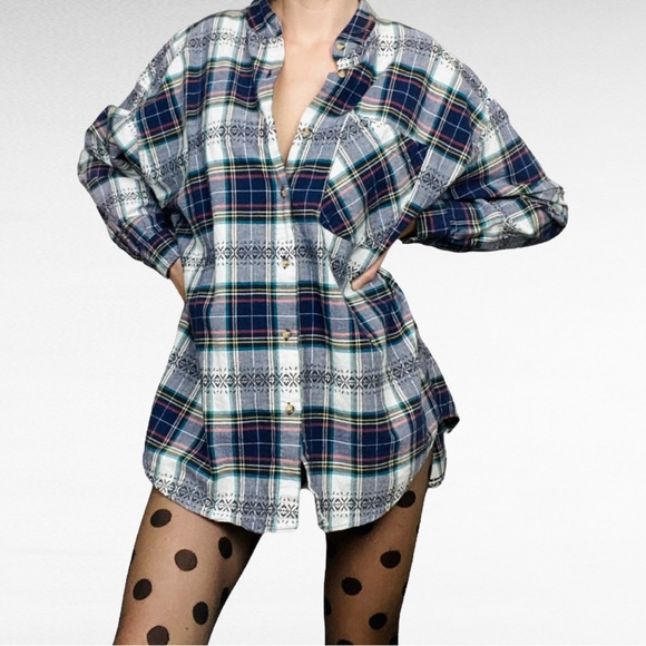 VINTAGE | 1980’s Gitano Plaid Embroidered Preppy Plus Size Button Down Shirt - Picture 3 of 14